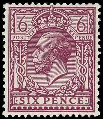 1936 6d reddish purple on chalk-surfaced...