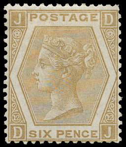 GB 1872 SG123 Pl.12 Mint unused large part o.g. example (DJ)