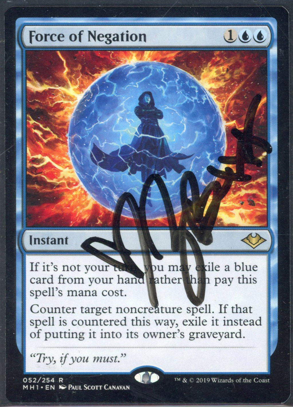 Force of Negation Signed by Zbexx! Modern Horizons 1 