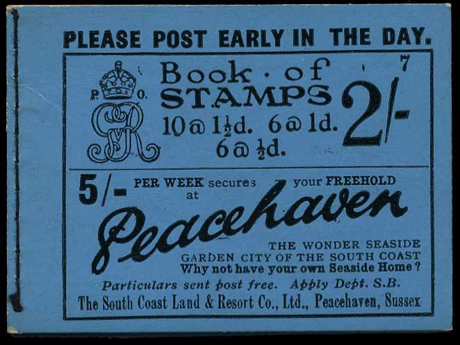 1924 (June) 2/- booklet (#7), some trimmed...