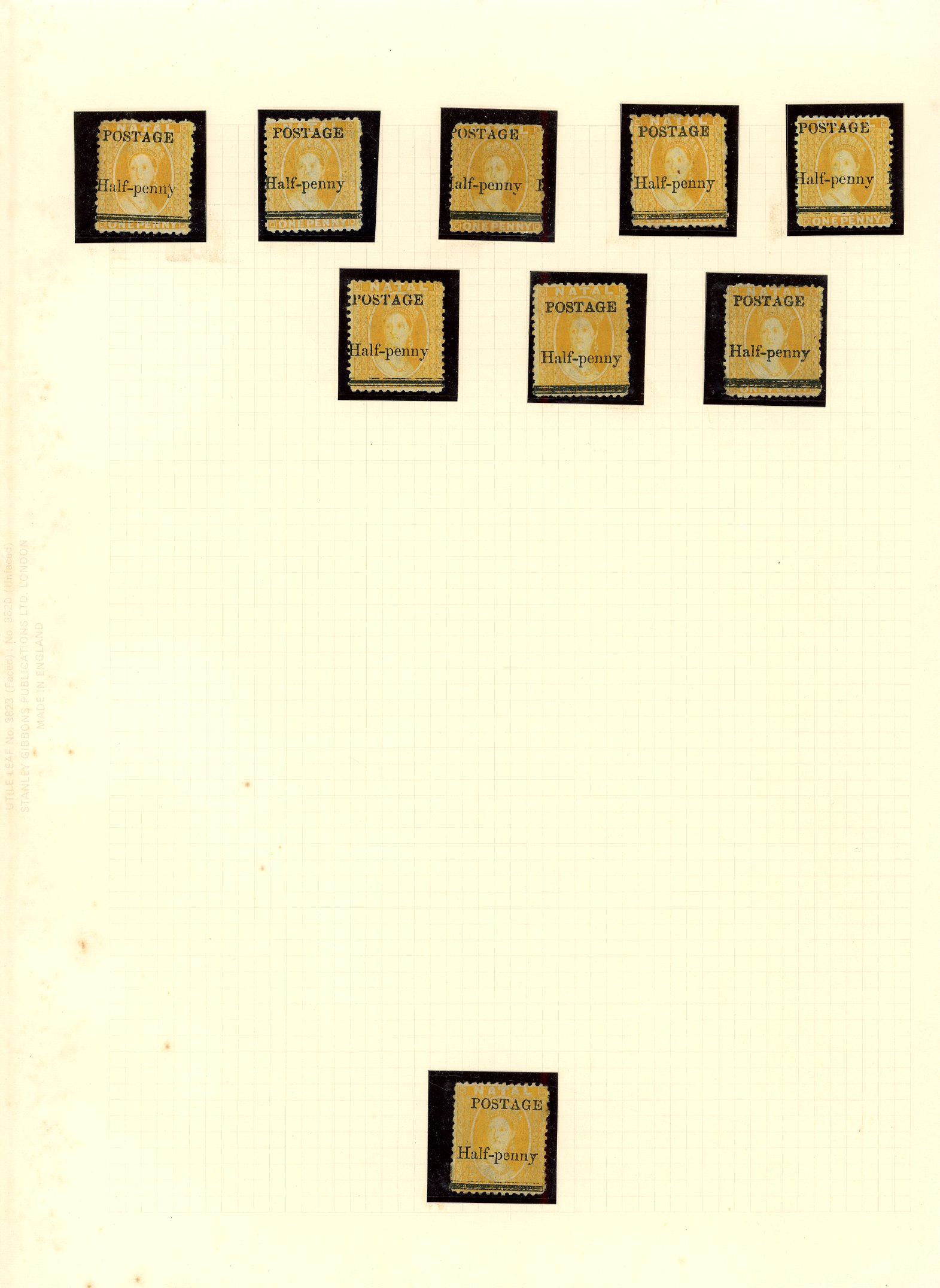 1877-9 surcharge trio collection on leaves.  SG 91, 91x mint x 98, including a block of eighteen and some fine...