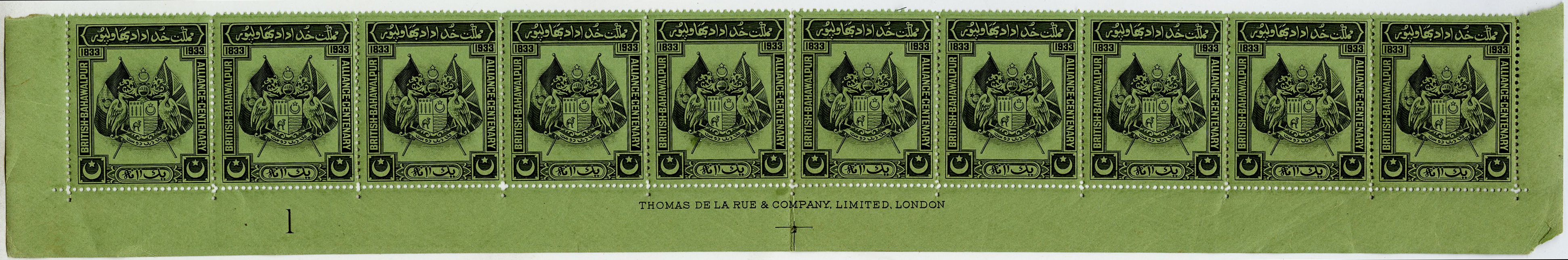 1933 'Centenary of the Alliance with Britain'...