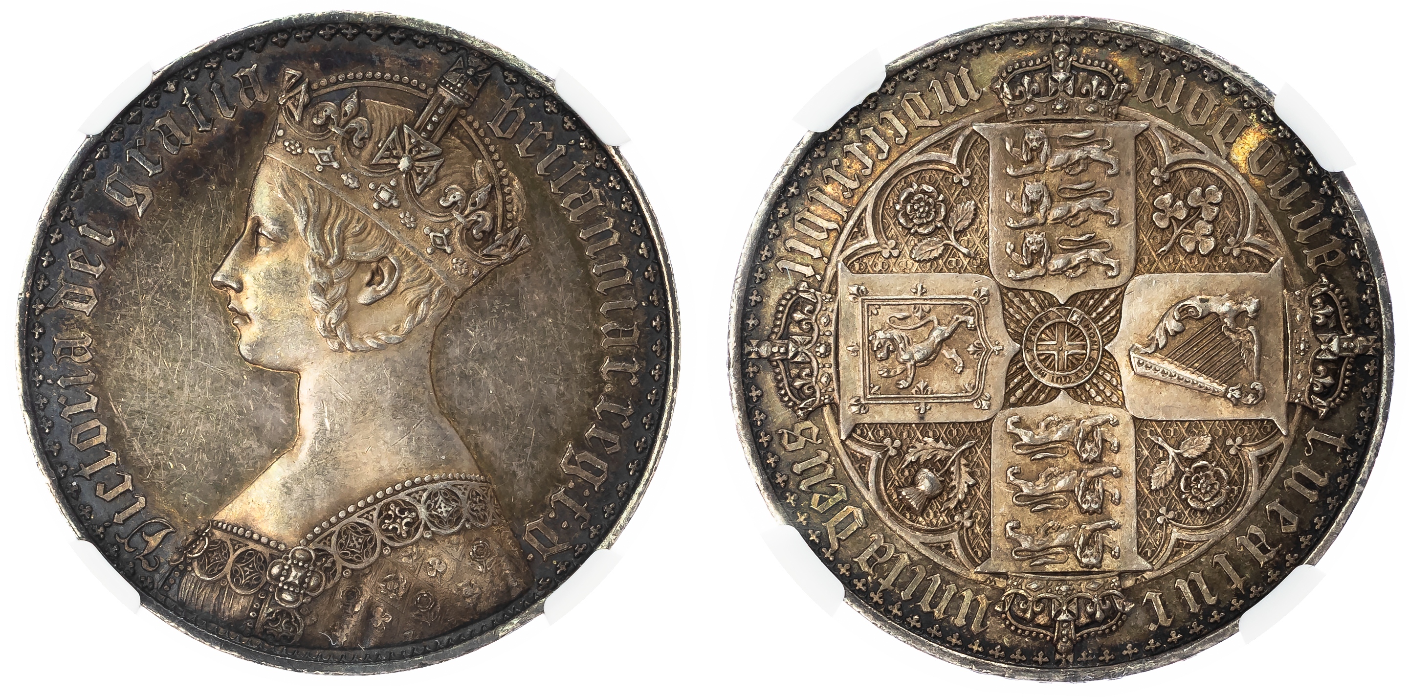 Victoria (1837-1901), Proof Crown, 1847, Gothic Type, undecimo. NGC PF58