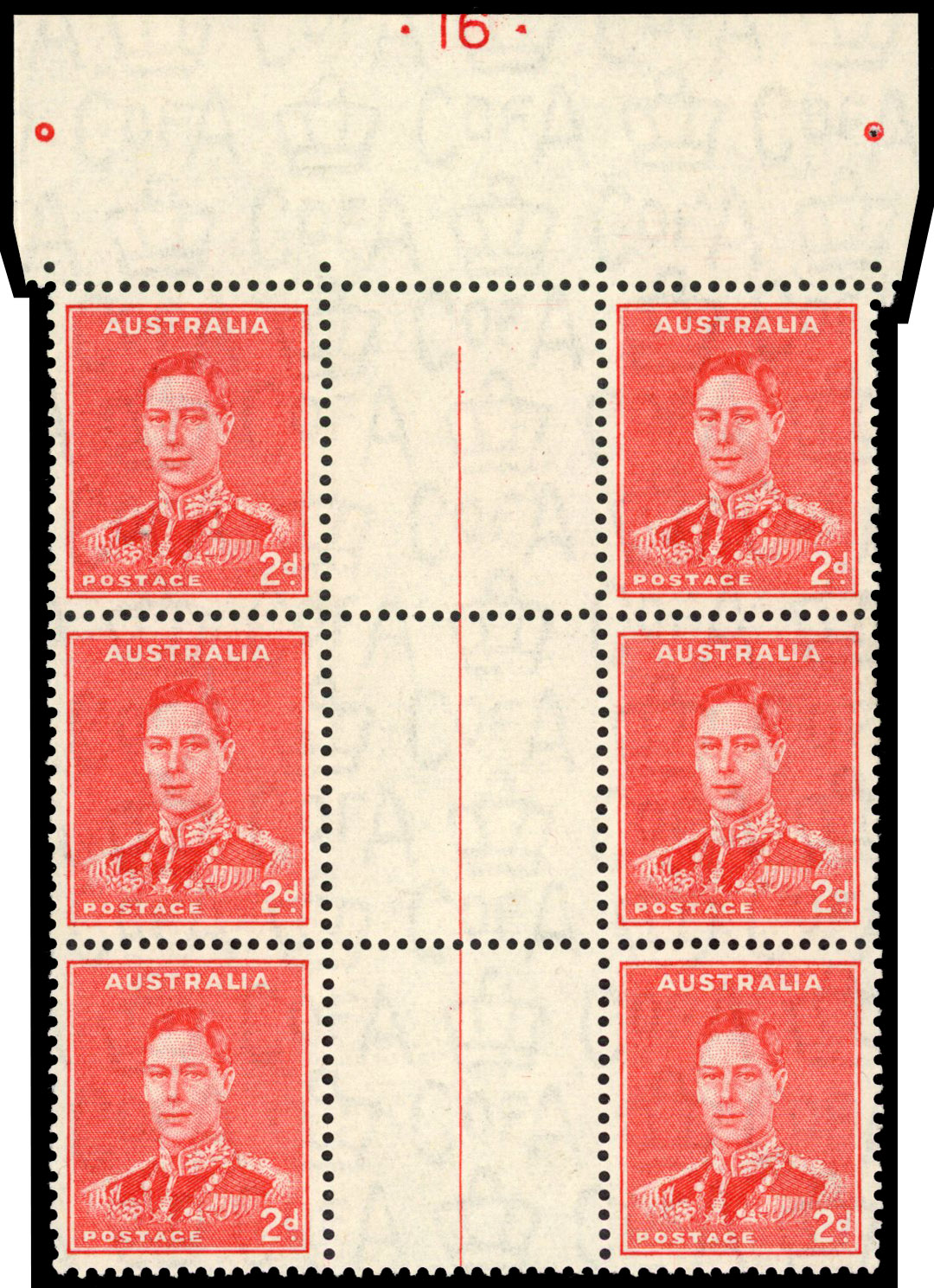 Australia SG 184 Plate .16. block mint