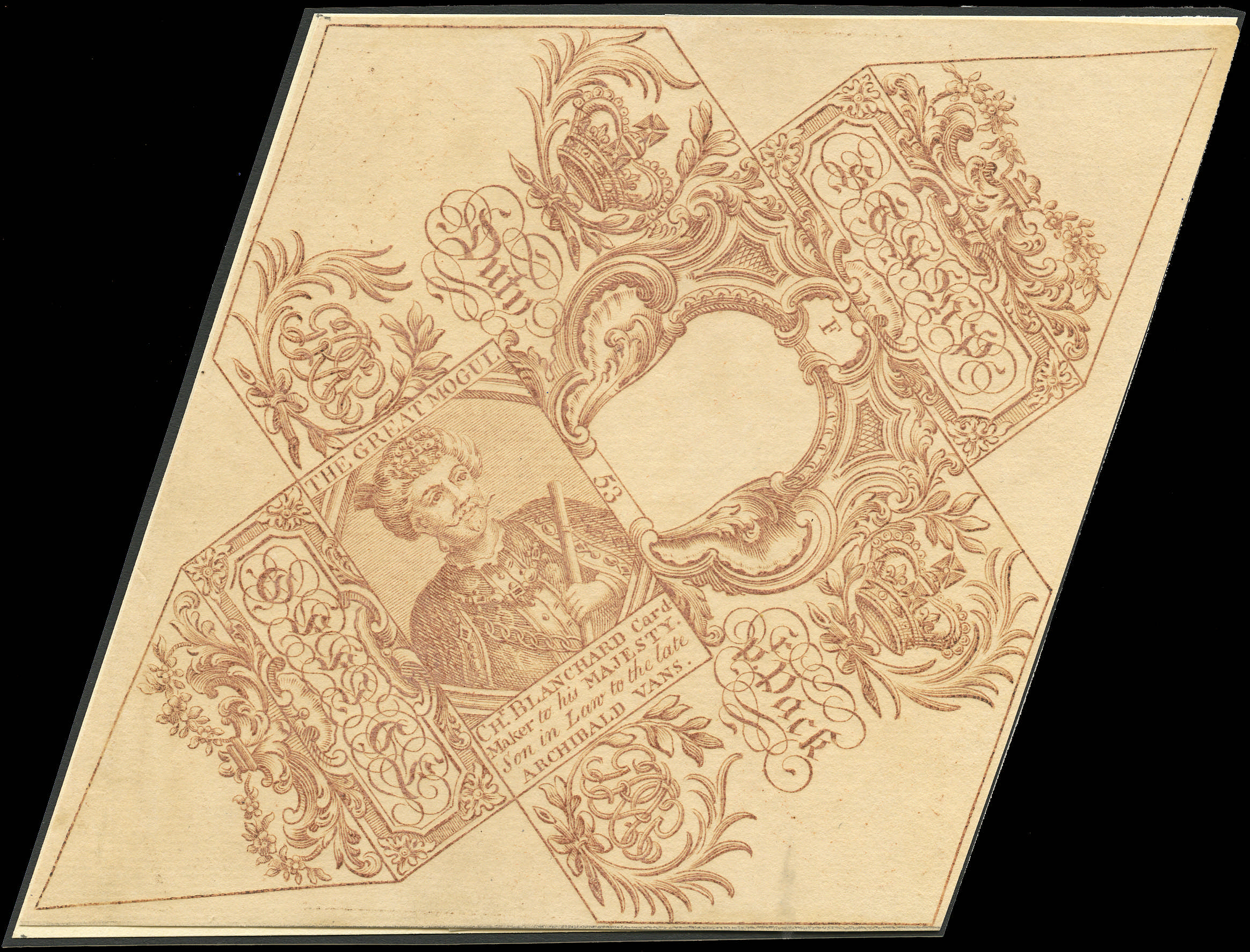 1744 Playing card wrapper proof