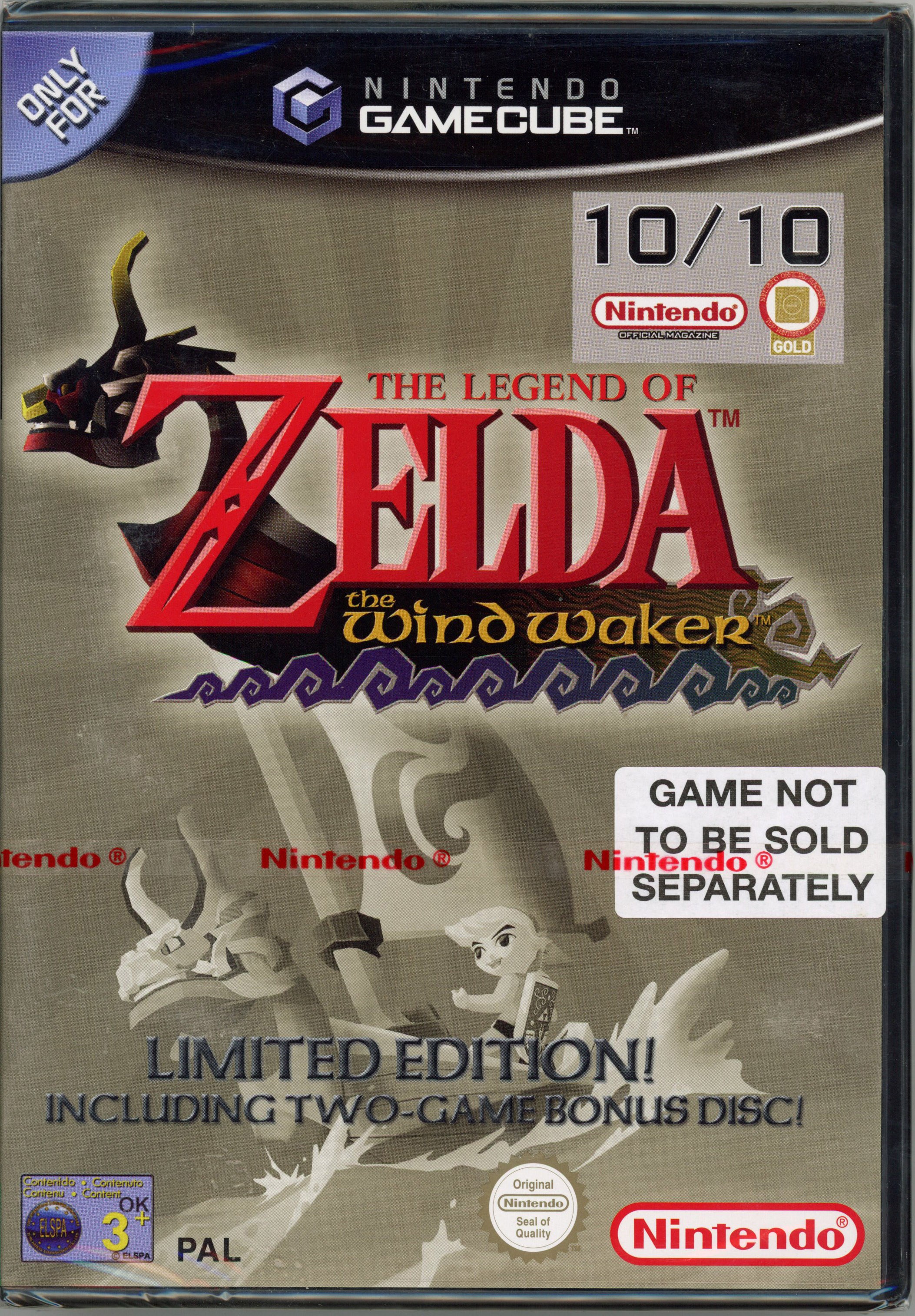 Nintendo - Zelda Wind Waker - Gamecube - Factory Sealed Limited Edition  