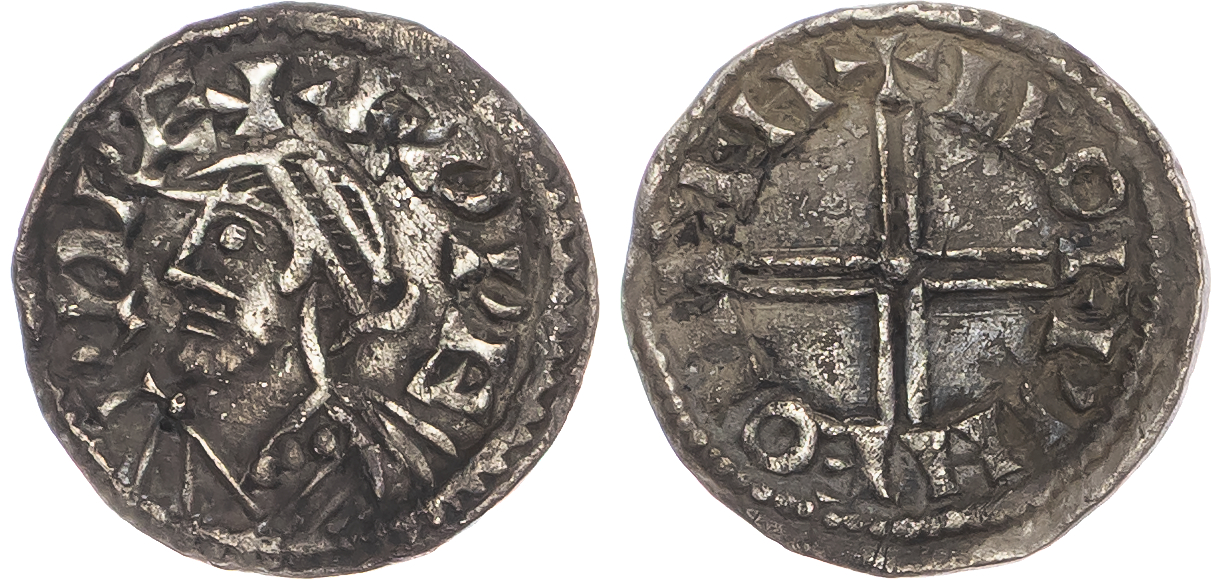 Edward the Confessor (1042-1066), AR Penny 0.95gm., 1050/53, Small flan type, mint Canterbury, Leofwin.