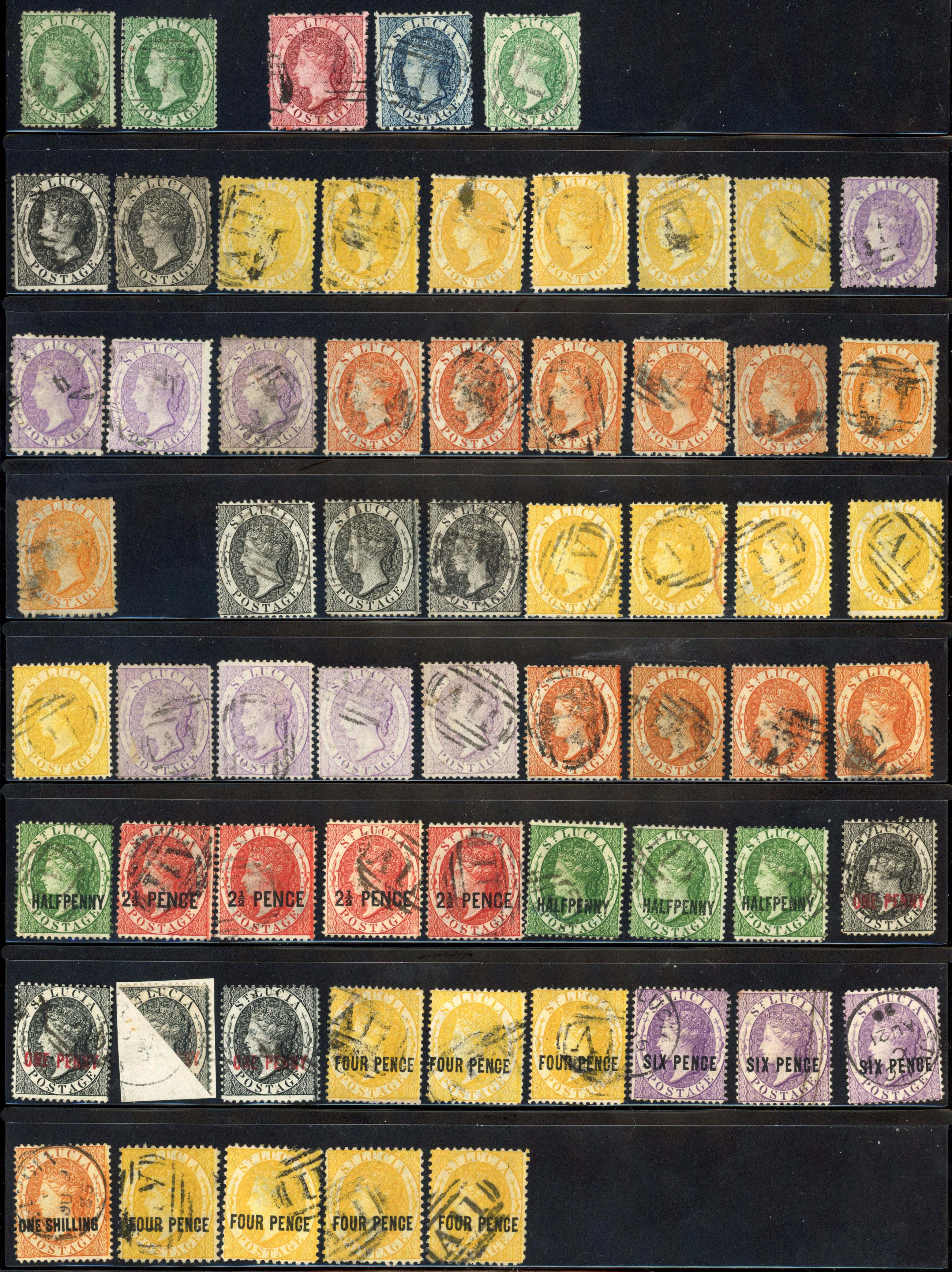 St Lucia 1860-1884 collection used