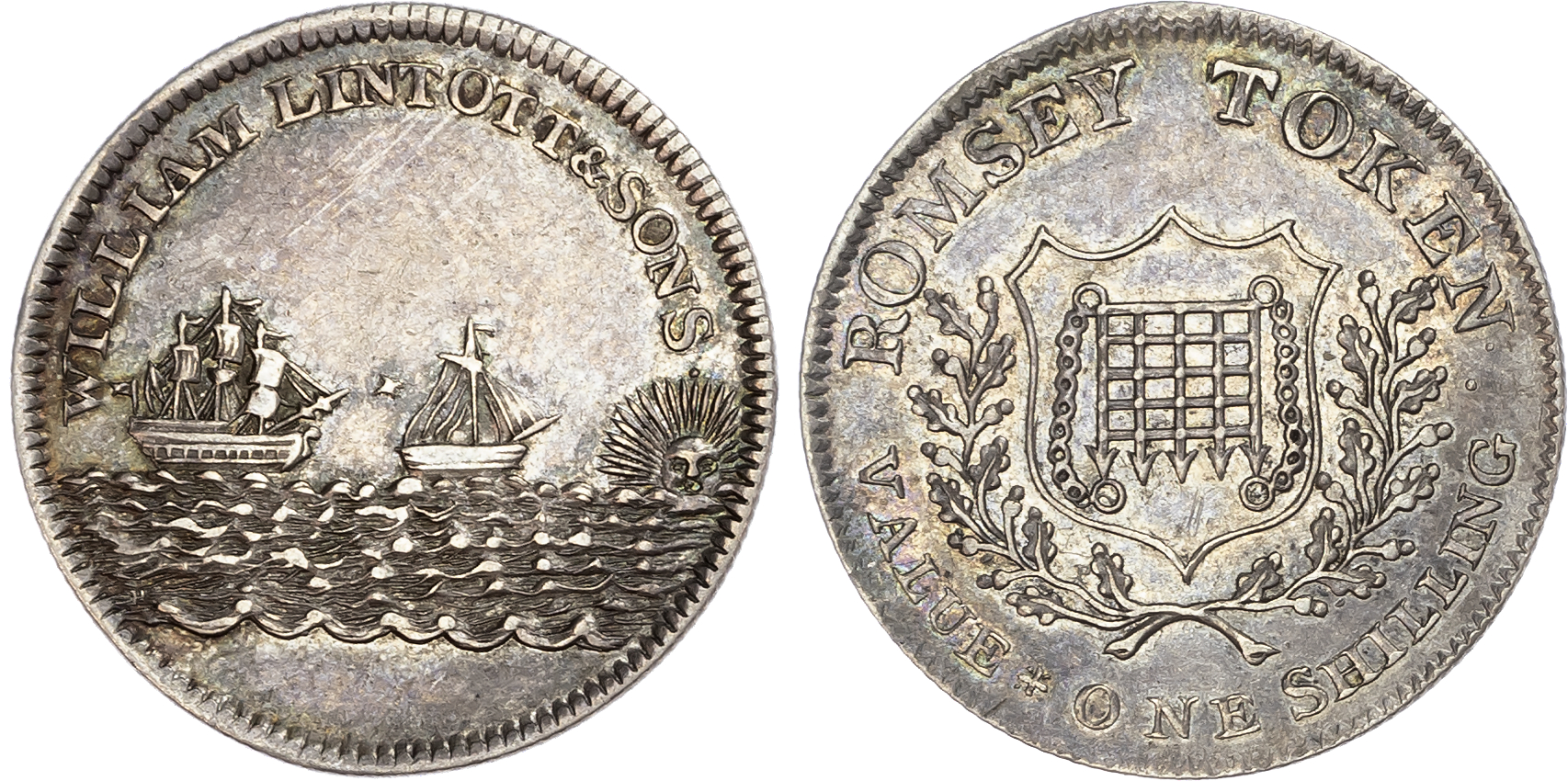 Hampshire, Romsey. William Lintott & Sons, silver shilling.