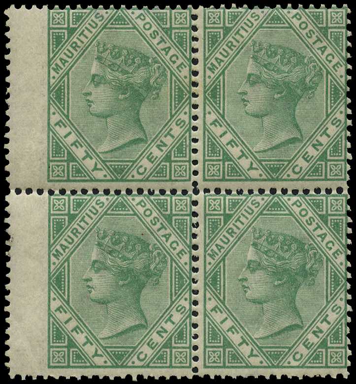 1879-80 Wmk Crown CC, 50ct green, wing...