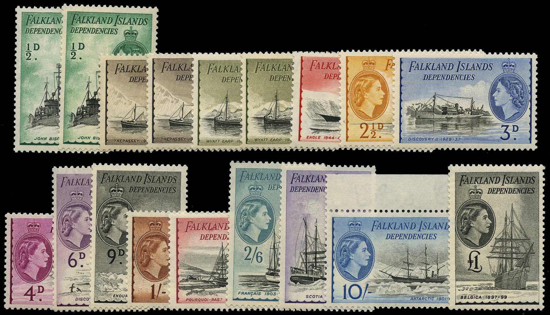 1954-62 set of fifteen plus the three listed...