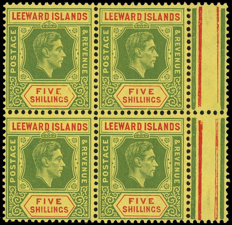Leeward Islands SG 112ab block mint