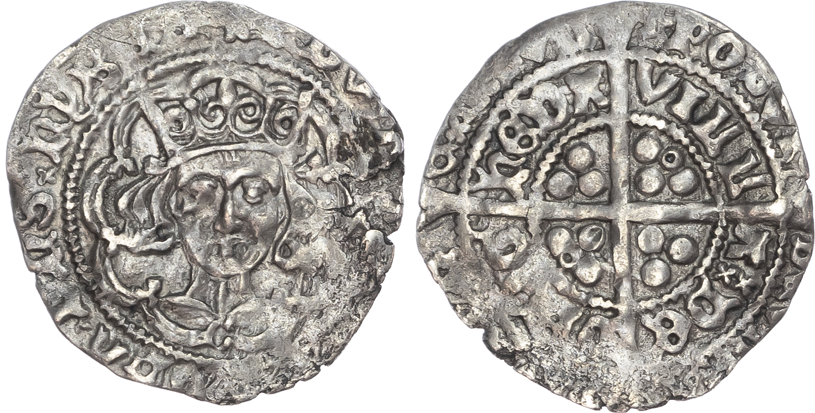 Ireland, Edward IV, Second Reign (1471-1483), Groat, third ‘light’ cross and pellets coinage, 1473, Drogheda mint. 