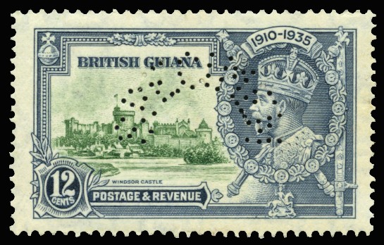 1935 Silver Jubilee 12c green and indigo, perf...