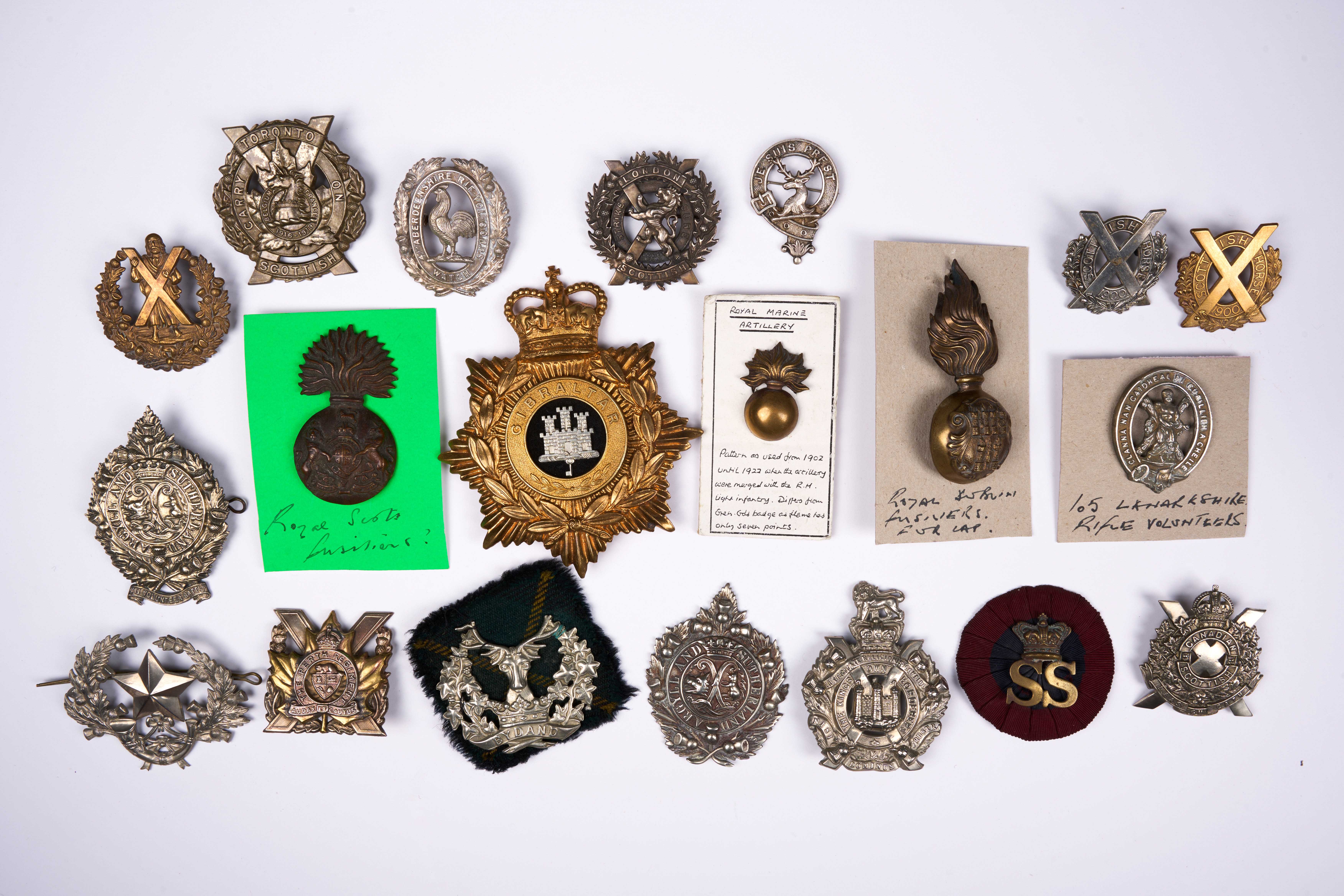 20 British and Commonwealth cap badges, loose in envelope