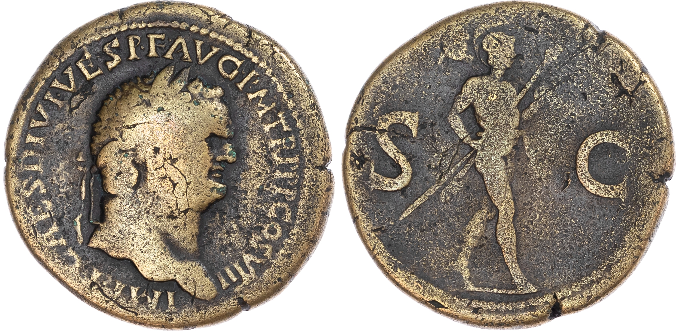 Titus (AD 79-81) AE Sestertius, Eastern Mint (Thrace?), AD 80-81, 24.78g.
