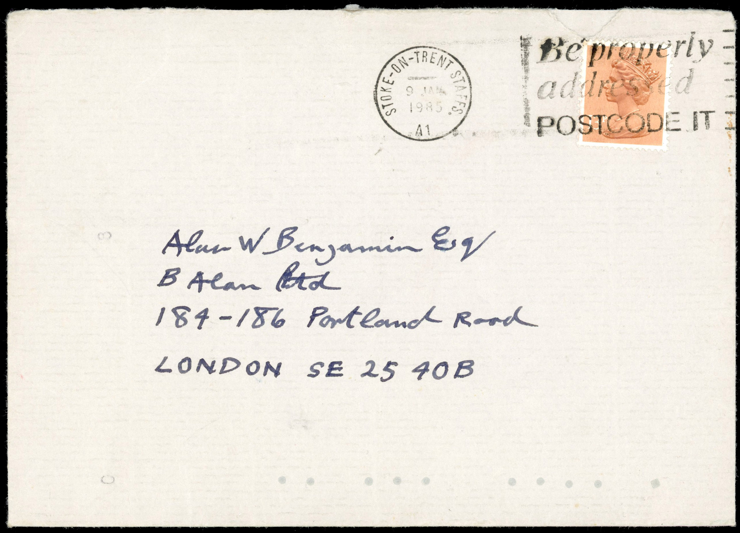 GB Ephemera 1985 letter signed by Arnold Machin 