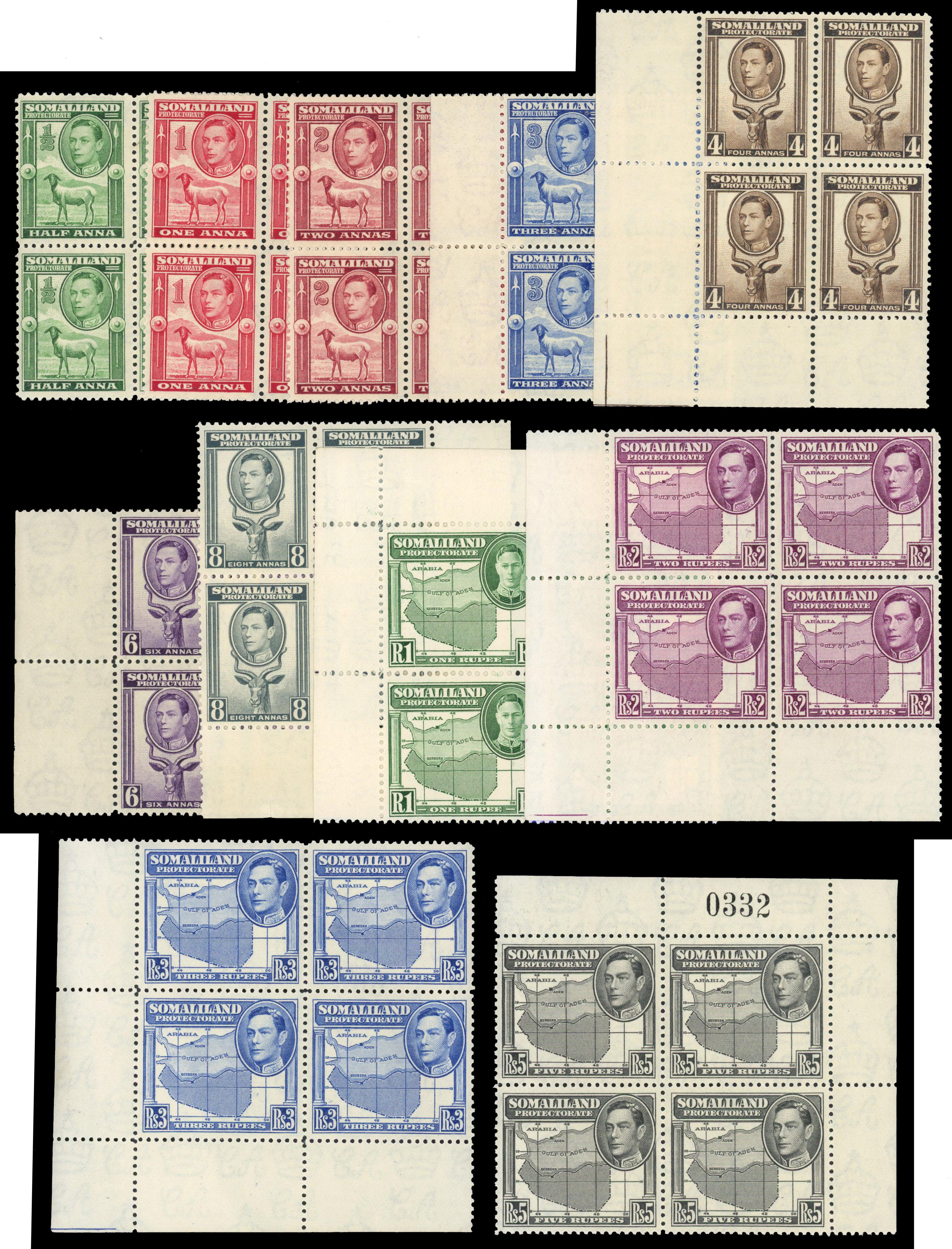 Somaliland SG 93-104 blocks mint