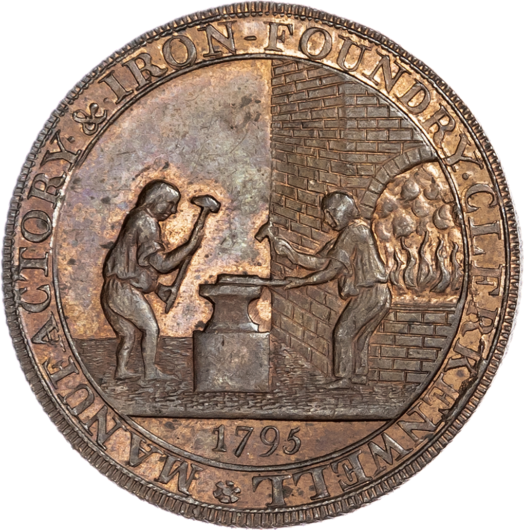 London - Holborn and Clerkenwell, John Skidmore (ironmonger and token manufacturer) Halfpenny 1795