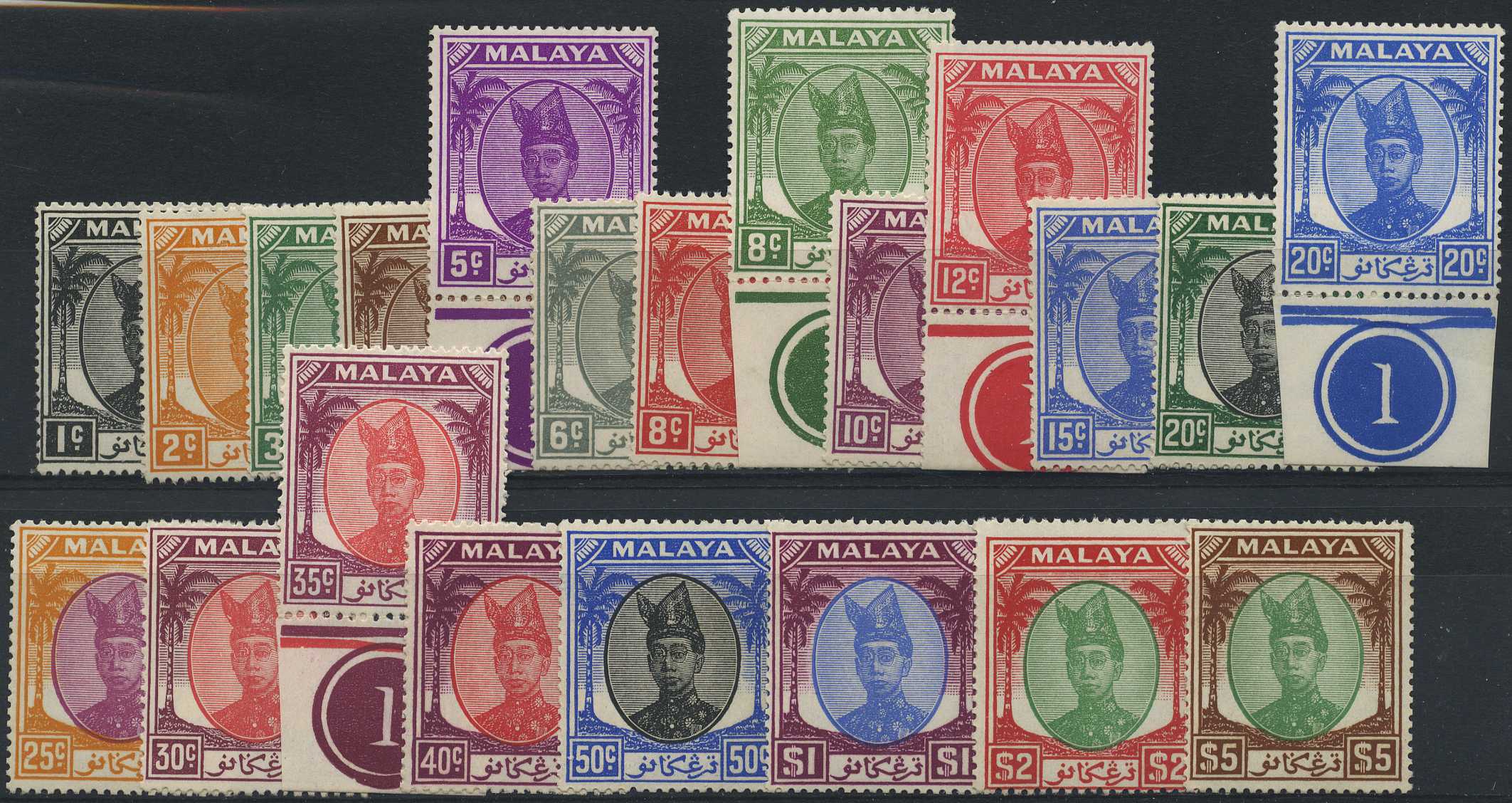 1949-56 sets o.g. Johore two sets...