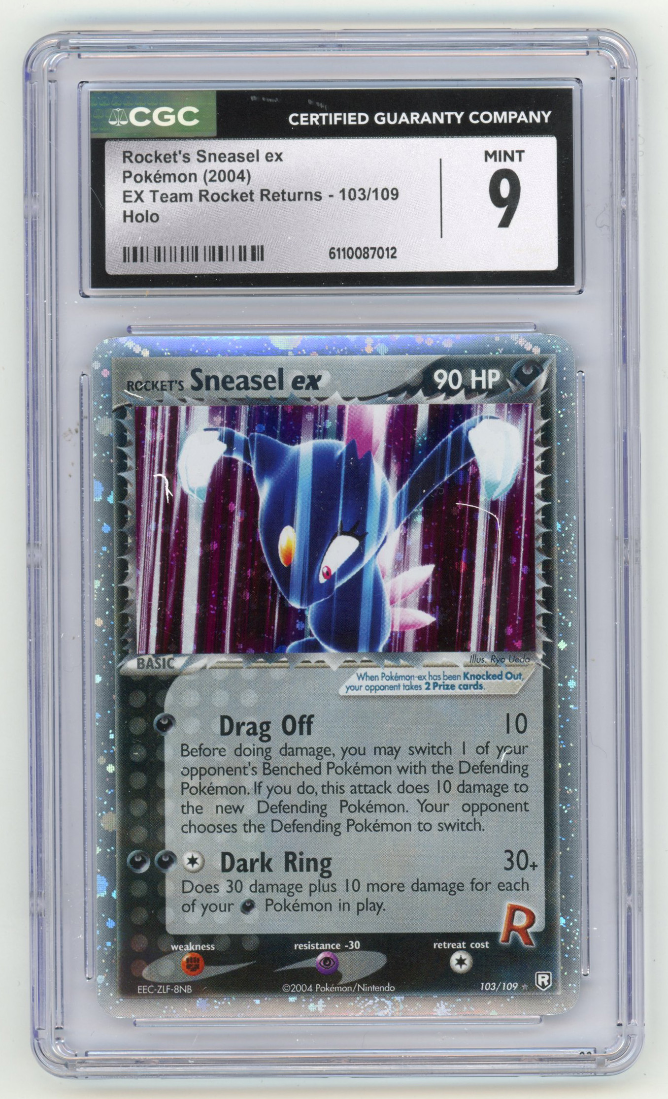 CGC 9 Rocket's Sneasel ex #103 Holo - EX Team Rocket Returns