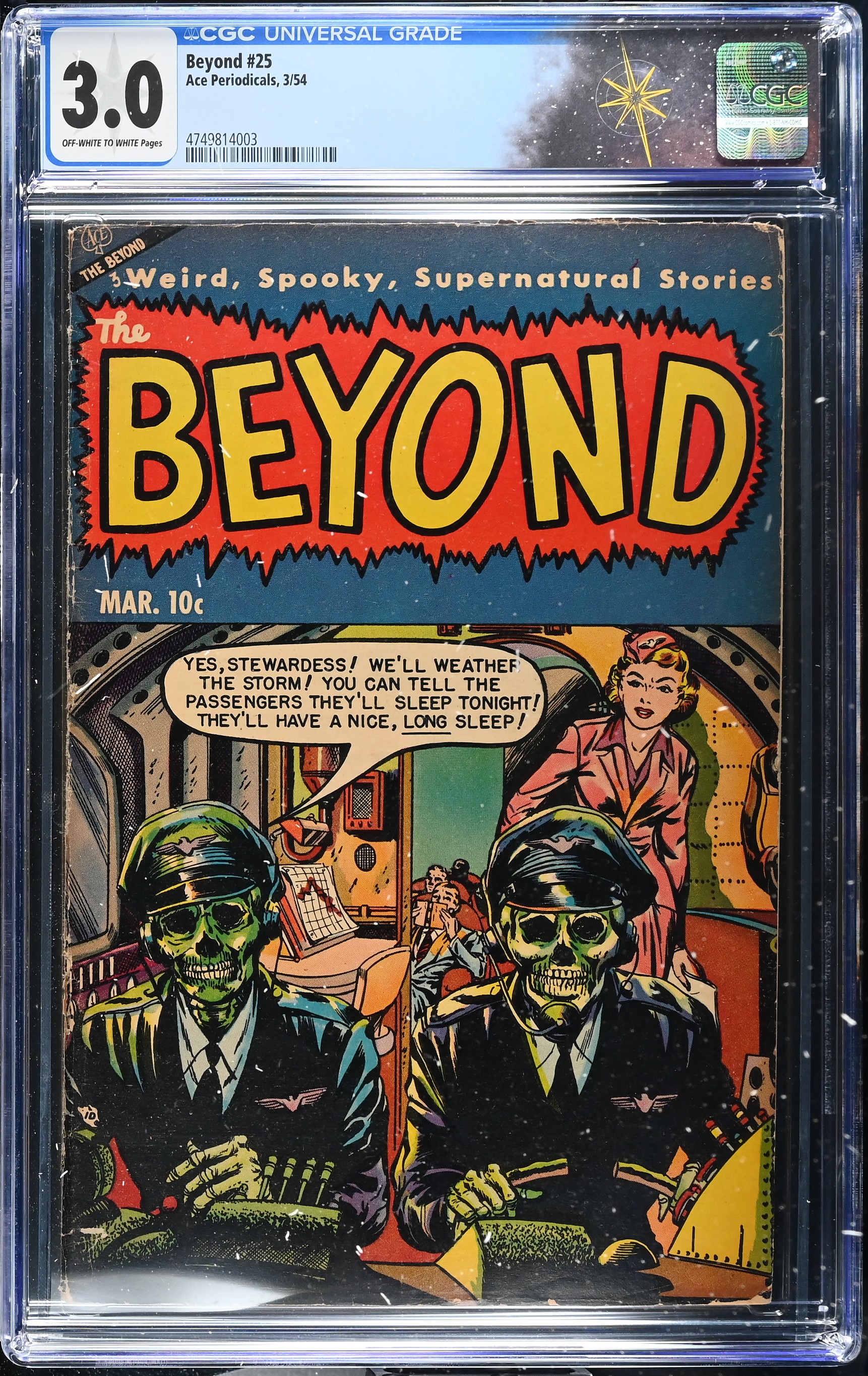 Beyond #25 CGC 3.0 Dirty Dozen Comic From Subcommittee of Juvenile Delinquency (Ace, 1954) Off-White to White Pages