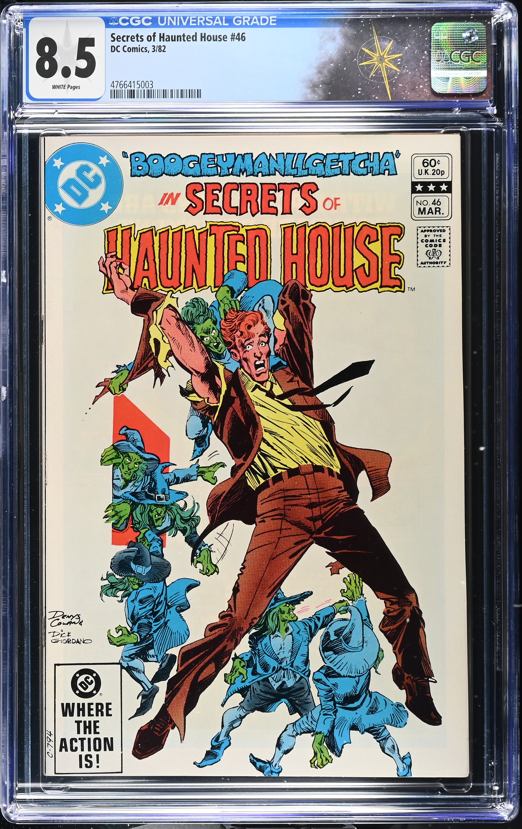 Secrets of Haunted House #46 CGC 8.5 Letter from Todd McFarlane (DC Comics, 1982) White Pages