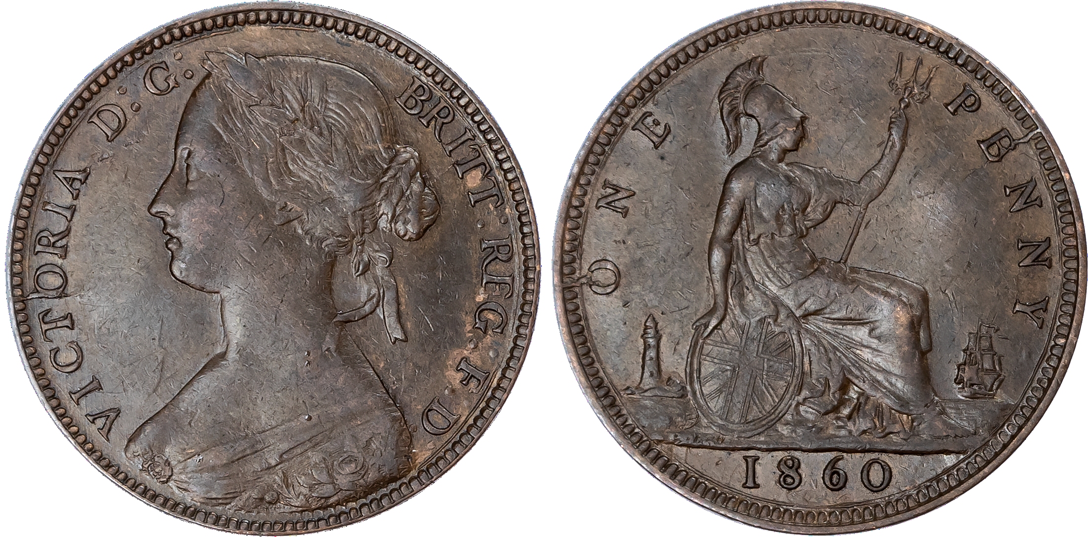 Victoria (1837-1901), Penny, 1860