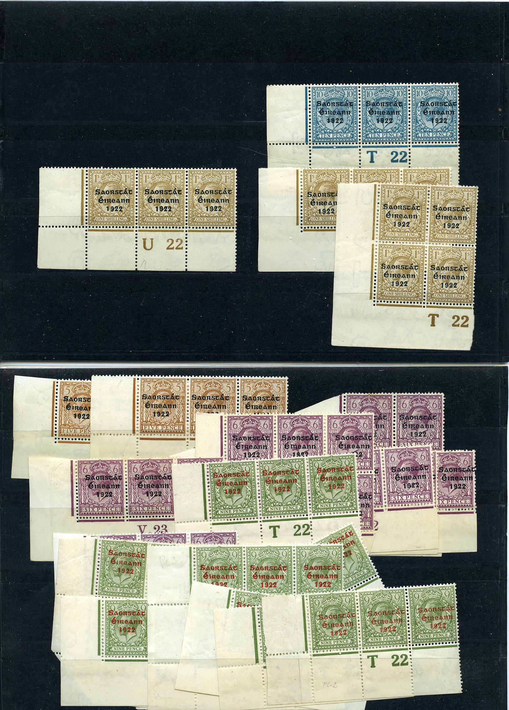1922-23 collection of various values to 1s...