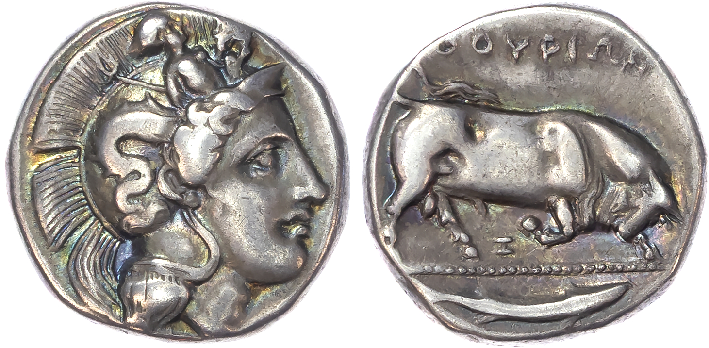 Lucania, Thurium (c. 443-400 BC) AR Nomos, 7.75g.