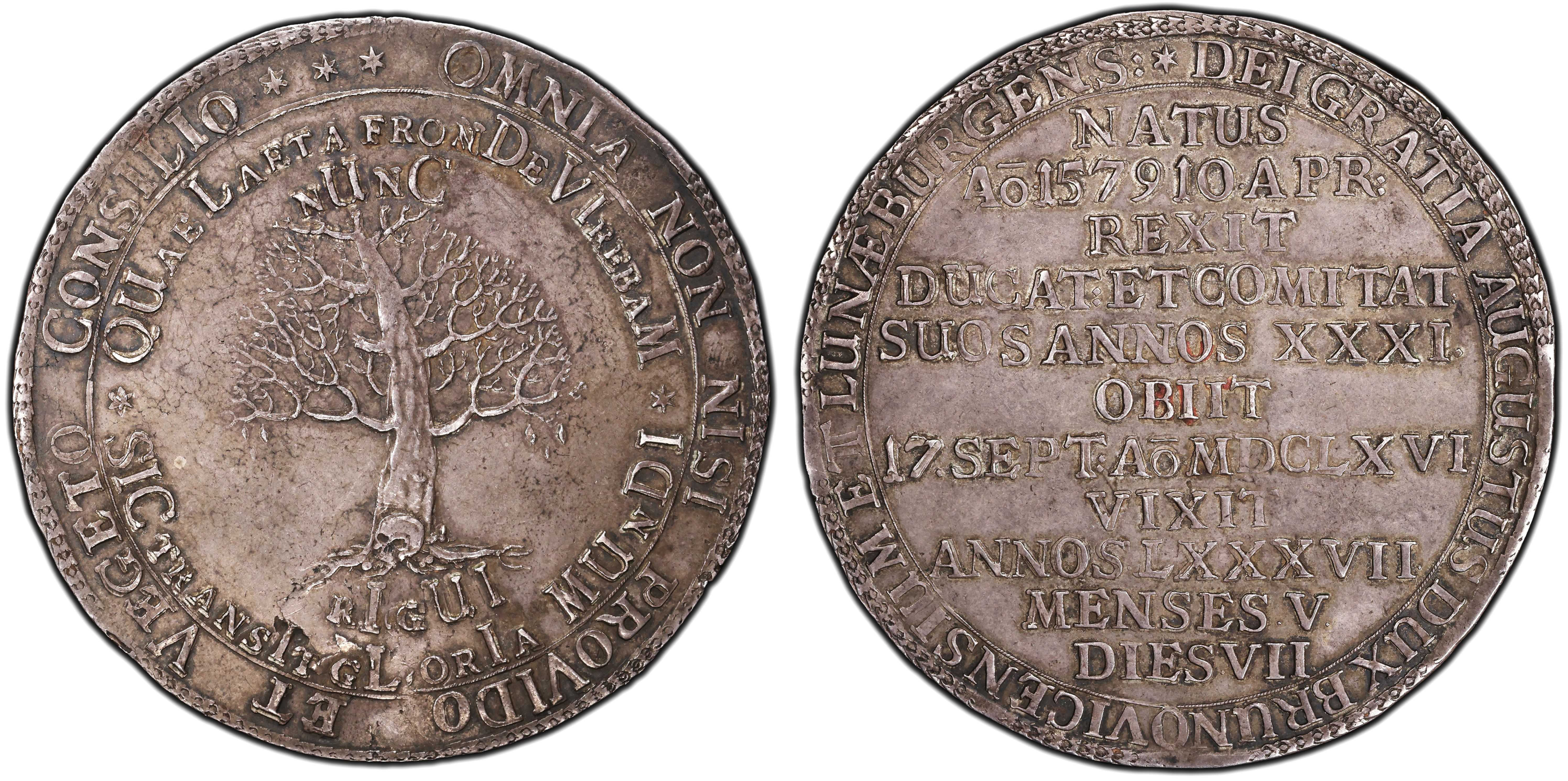 Germany, Brunswick-Wolfenbüttel-Lüneburg, August II the Younger (1635‑1666), silver Quadruple Taler, 1666.
