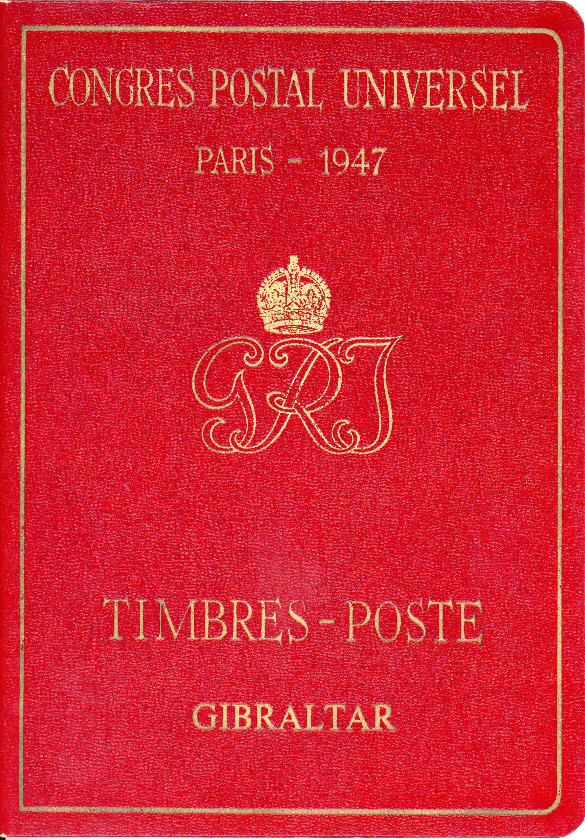 Gibraltar 1947 UPU folder