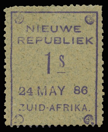 1886-87 1s violet on blue granite paper, without...