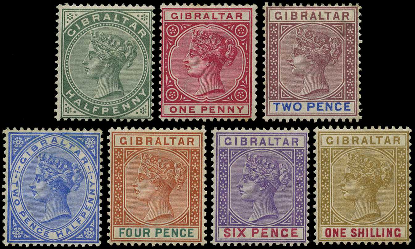 1898 sterling set of seven mint, the 2d with...