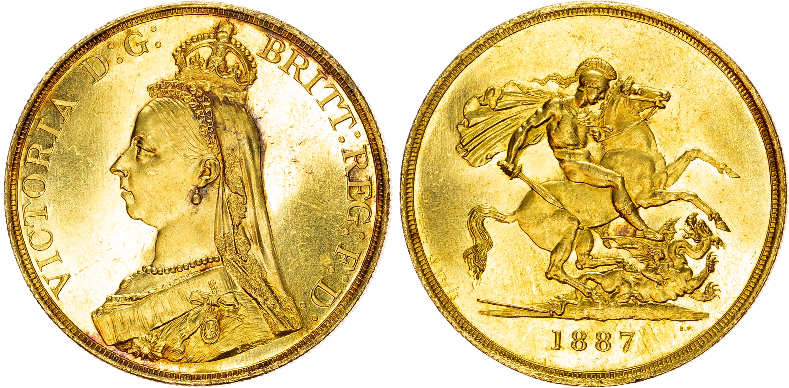 Victoria (1837-1901) Five Pound, 1887.