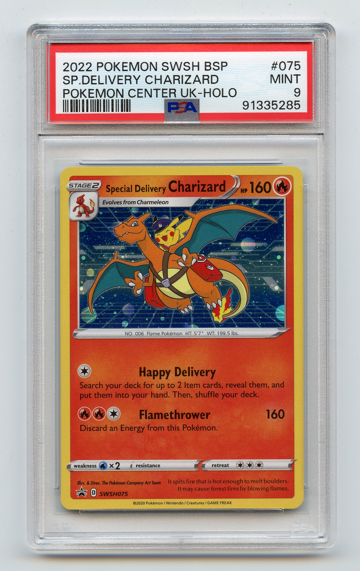 PSA 9 Special Delivery Charizard #75 Holo Promo - Pokemon Center UK