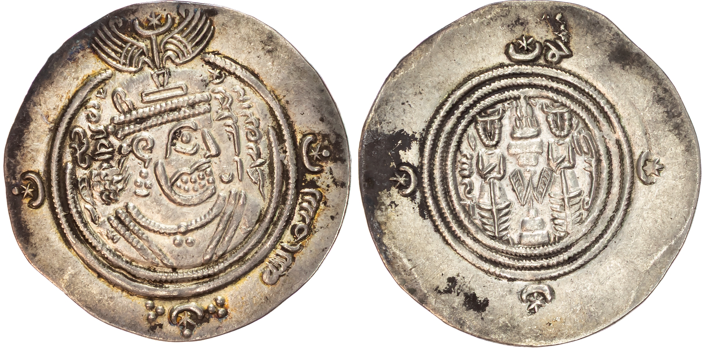 Arab-Sasanian, Samura b. Jundab (AH 53-54 / 672-673 AD), silver Drachm