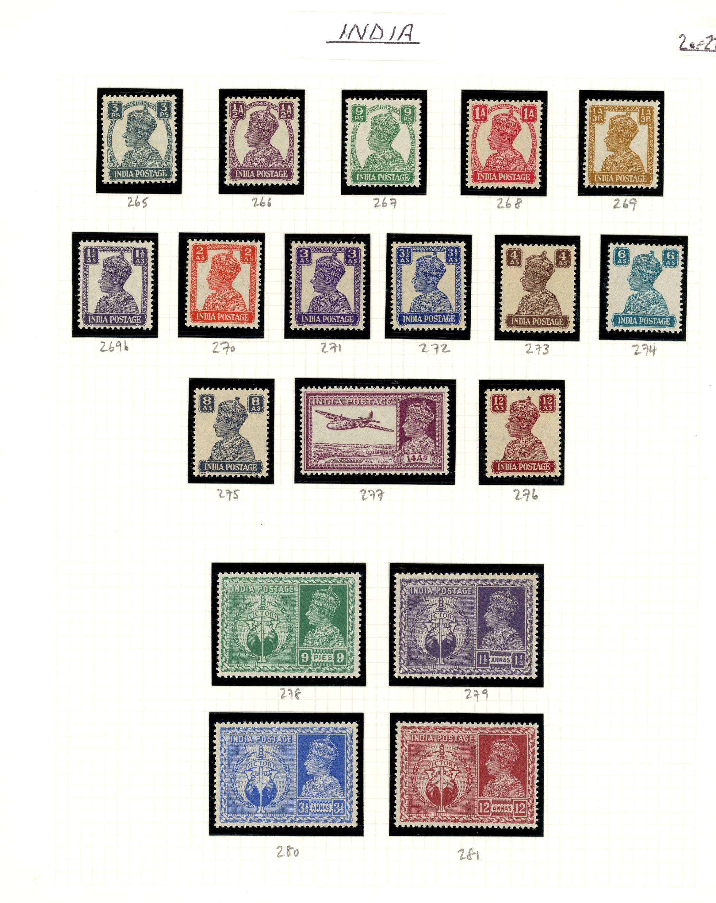 1940-51 KG VI mint collection (79) on...