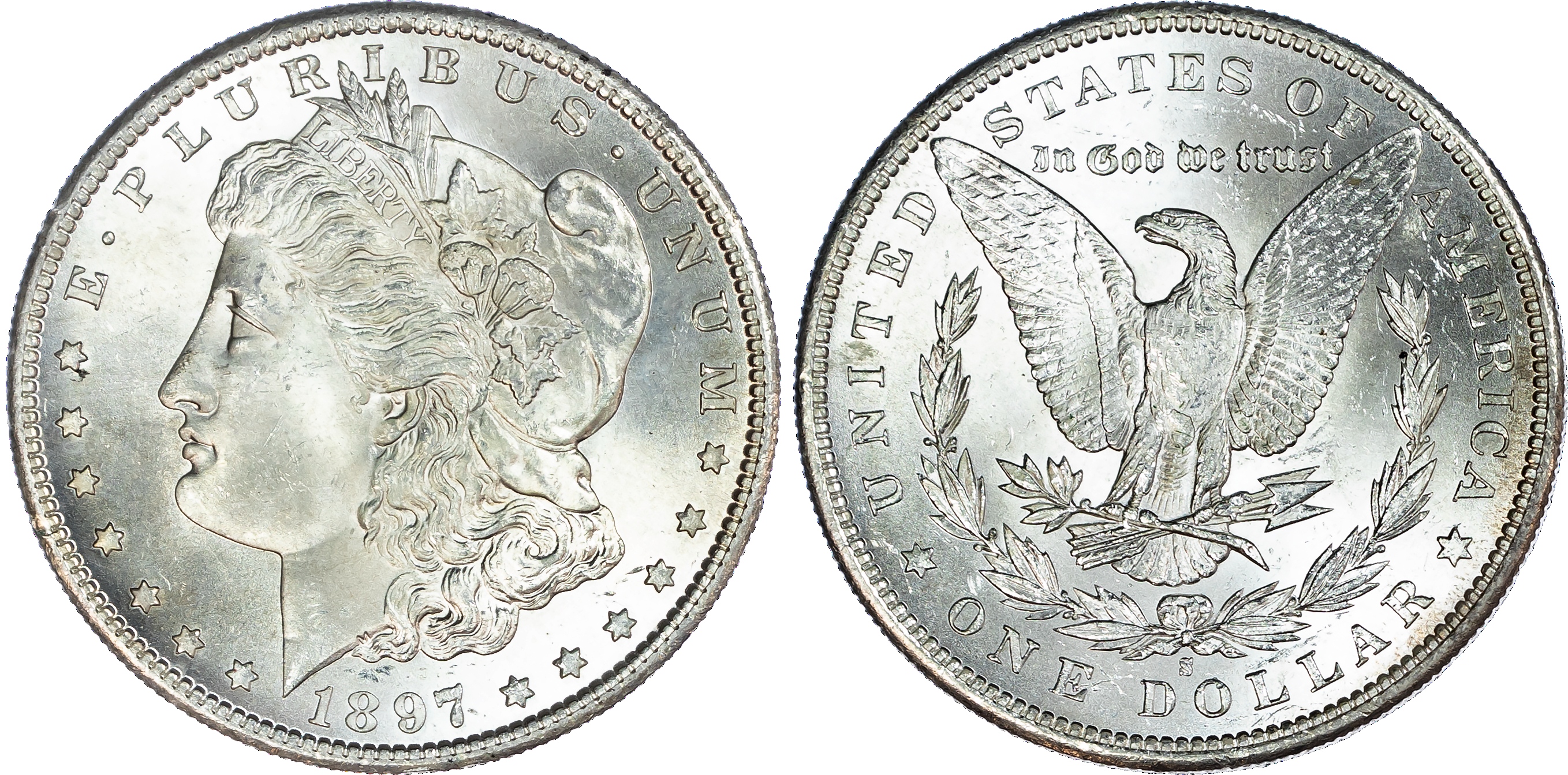 USA, silver Morgan Dollar, 1897