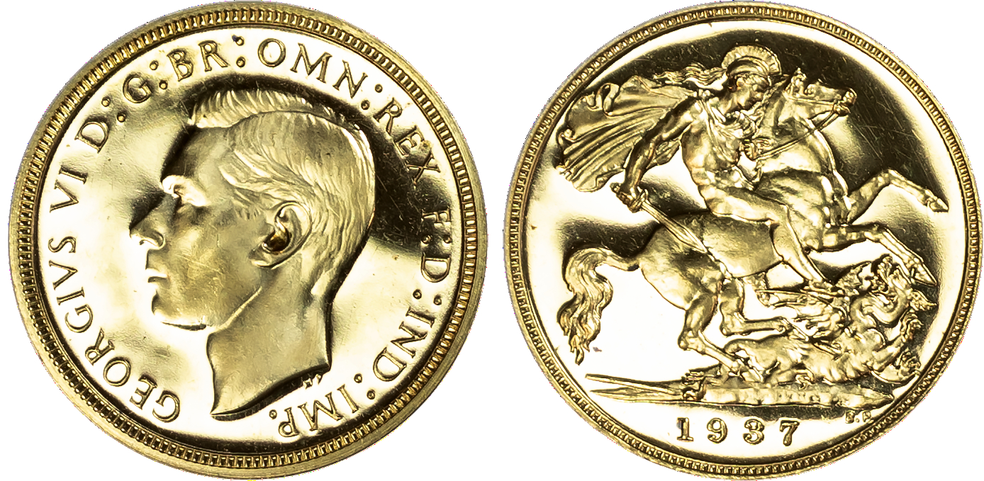 George VI (1936-1952) Proof Half Sovereign, 1937