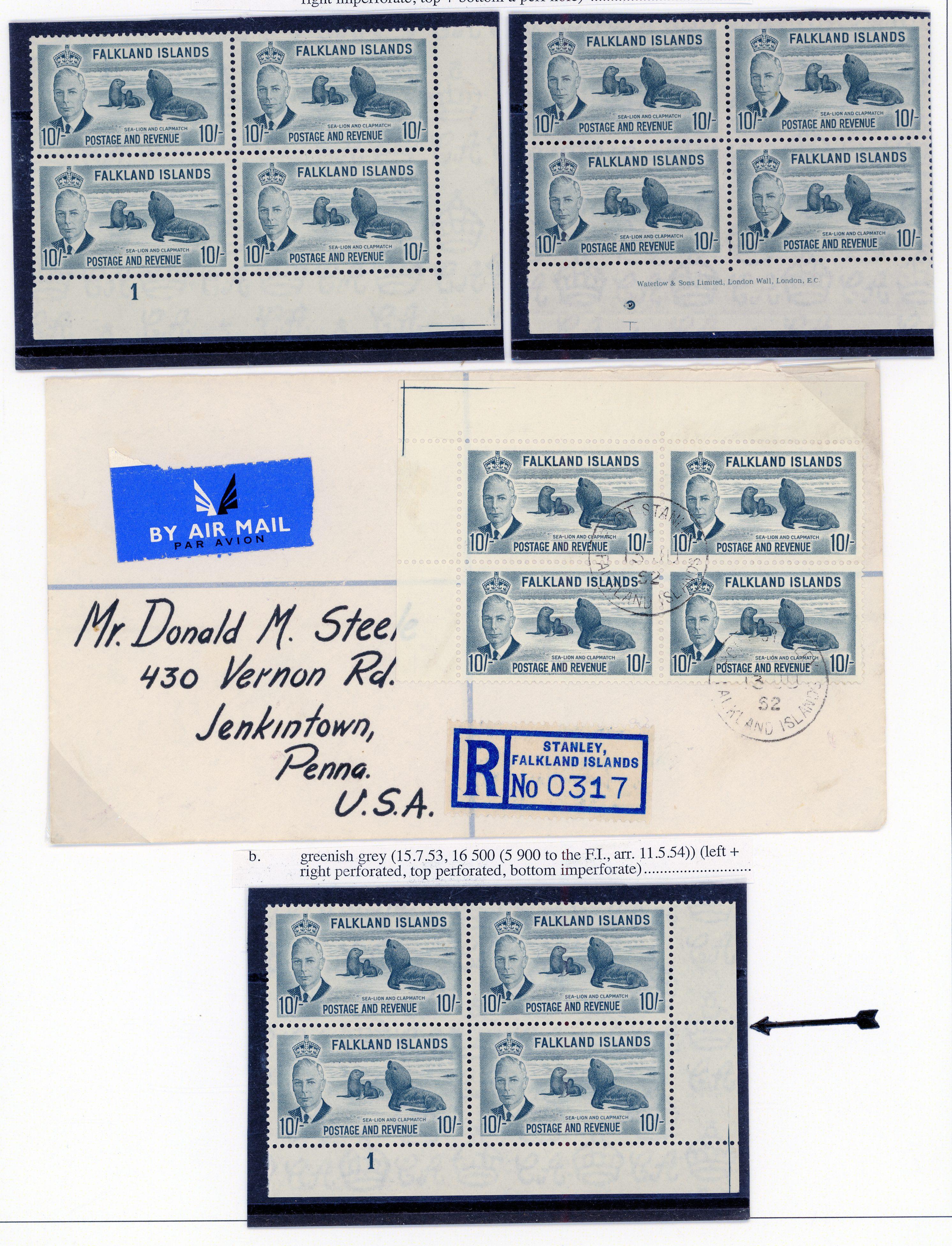 Falkland Islands KG VI balance collection