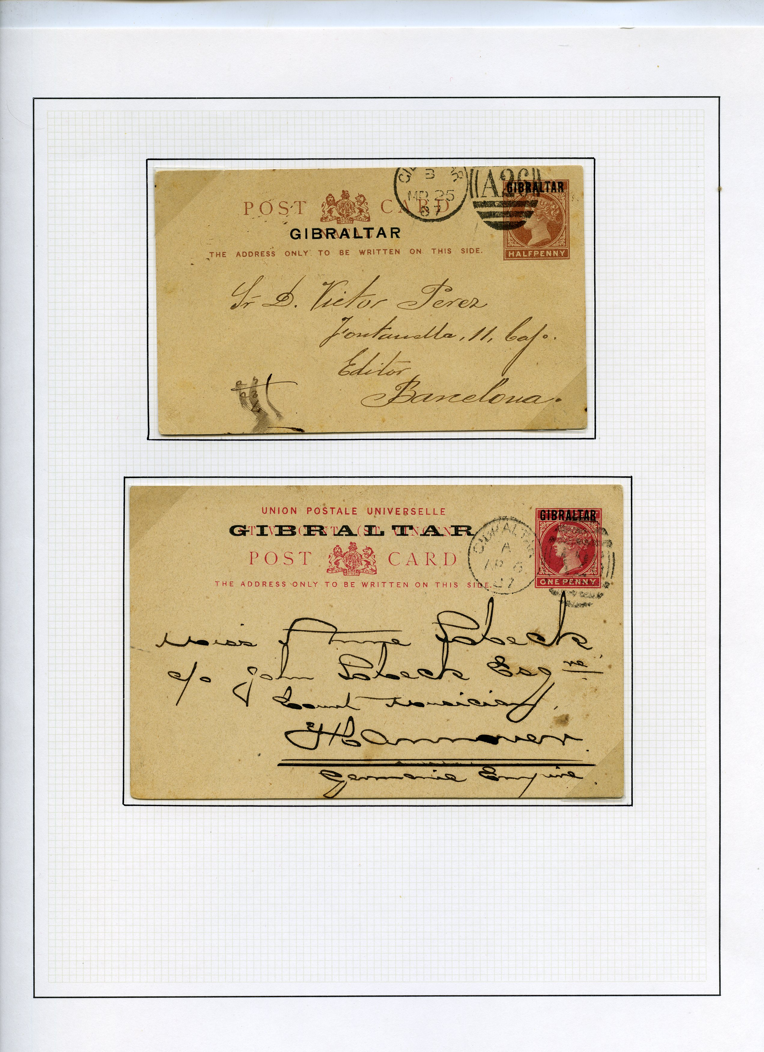 Gibraltar postal stationery group