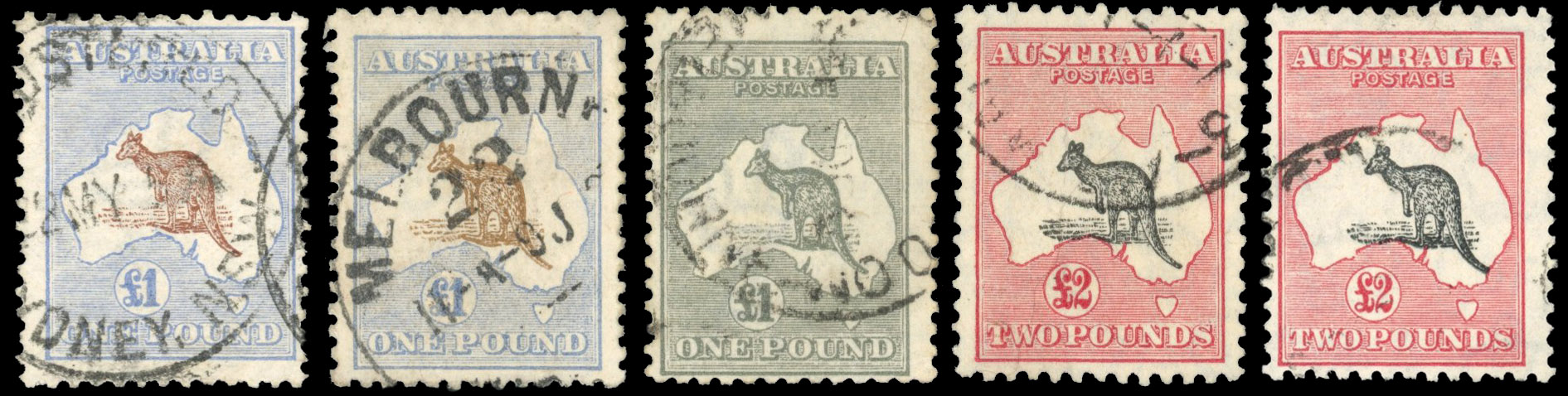 AUSTRALIA 1910-50s used collection with better Kangeroos