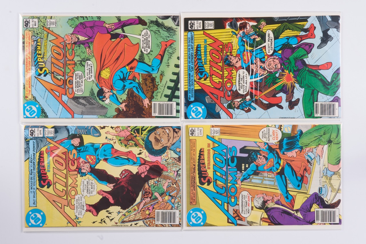 Superman's Action Comics Bronze to Modern Age (DC Comics, 1980-87) Bundle of 19