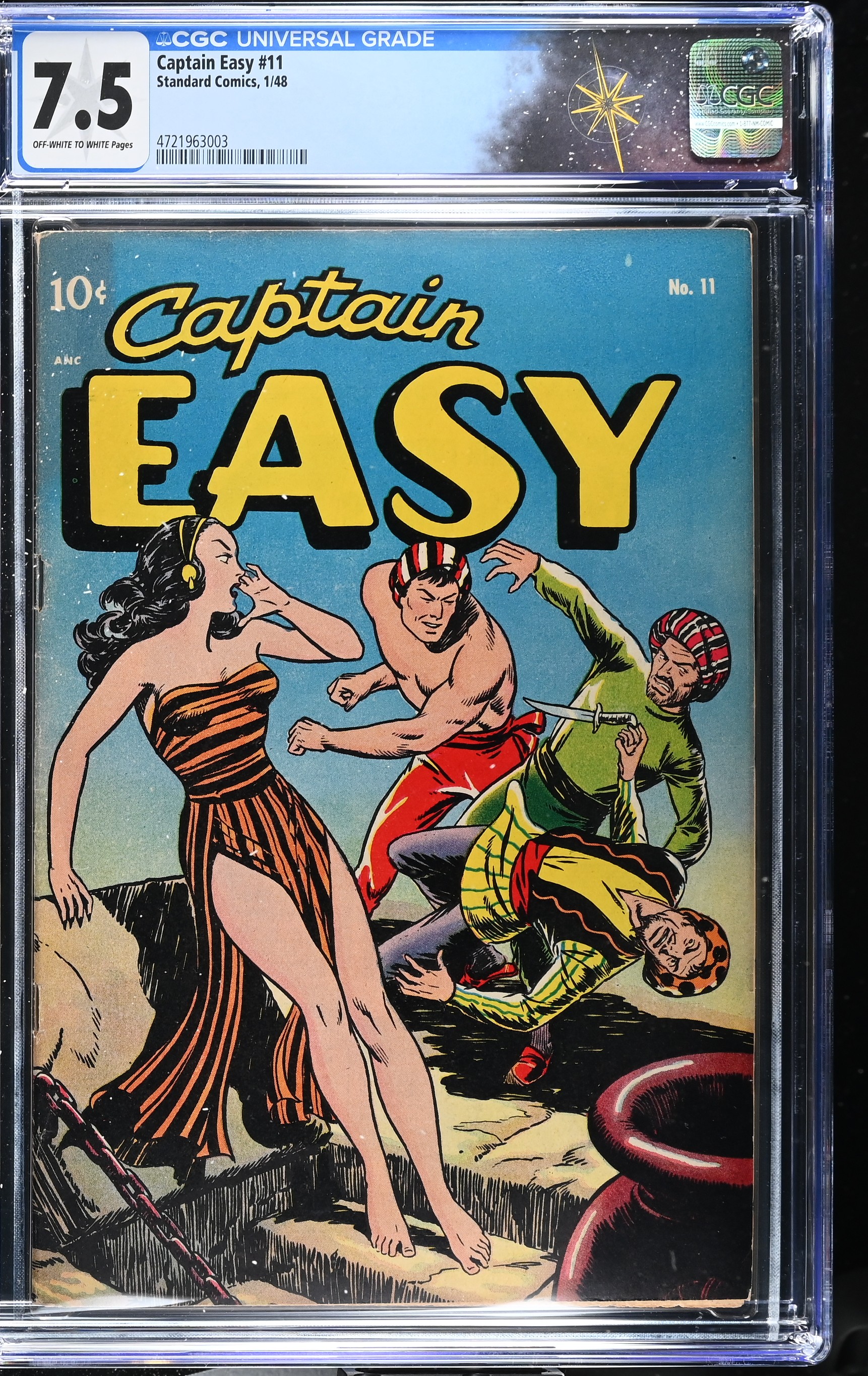 Captain Easy #11 CGC 7.5 Art by Roy Crane (Standard Comics, 1948) Off-White to White Pages