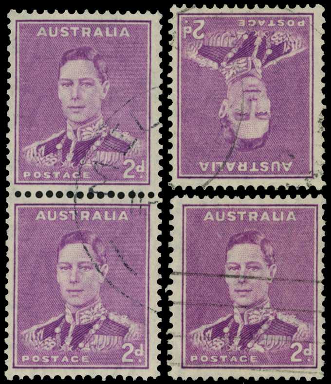 C of A Watermark: 1938-49 2d bright purple...