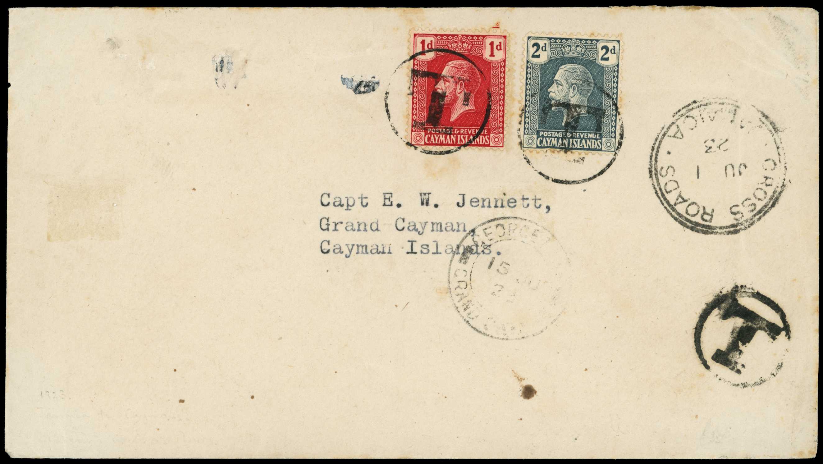 1923 Cover mailed from Cross Roads,...