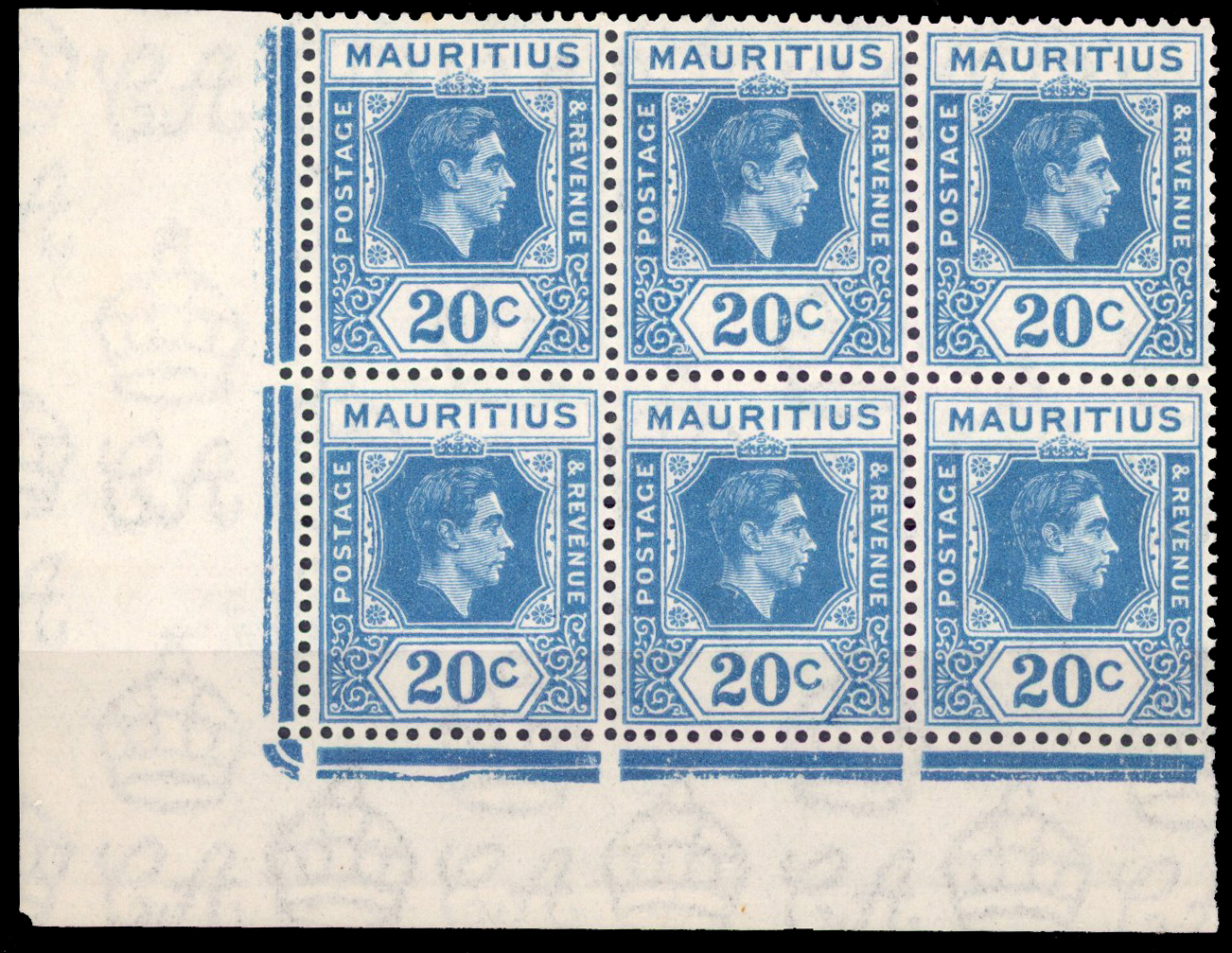 Mauritius SG 258a block mint