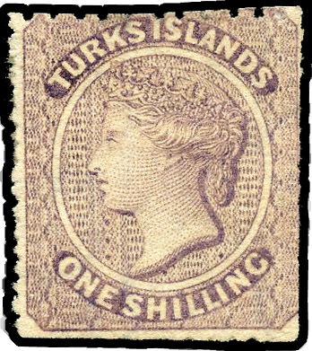 Turks Islands 1873-79 SG 6 1s lilac mint