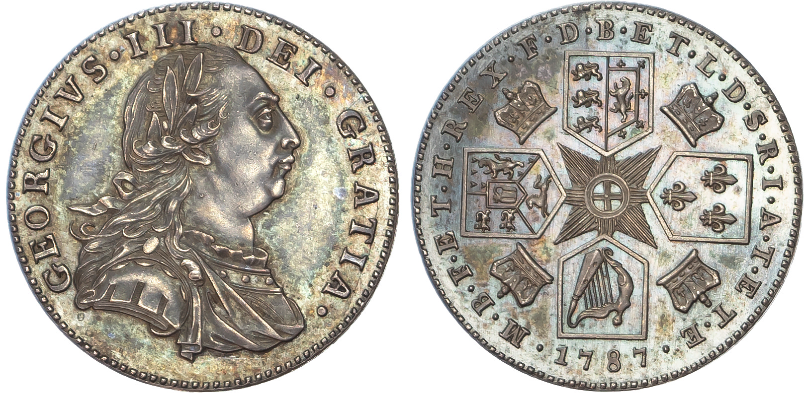 George III (1760-1820) silver Pattern Sixpence, 1787, by L. Pingo.